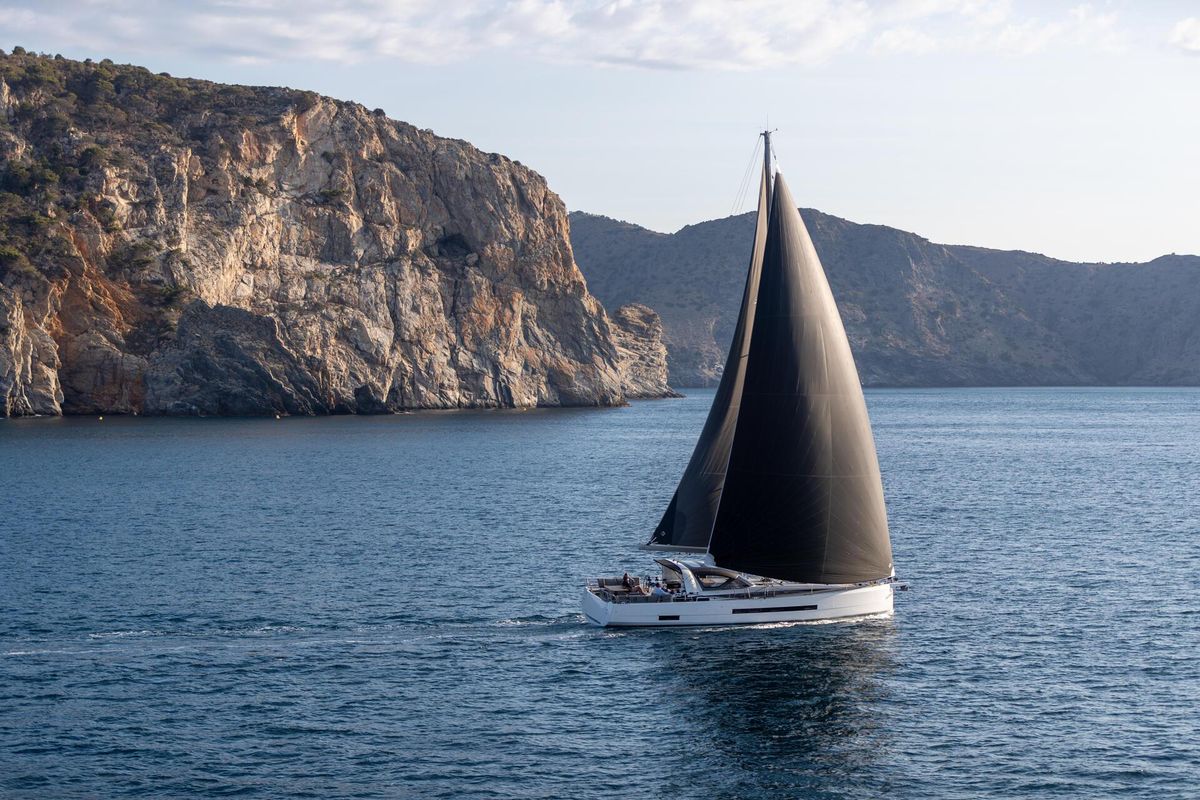 Exterior view of Marina, a Jeanneau 55 sailboat at Salerno, Italy