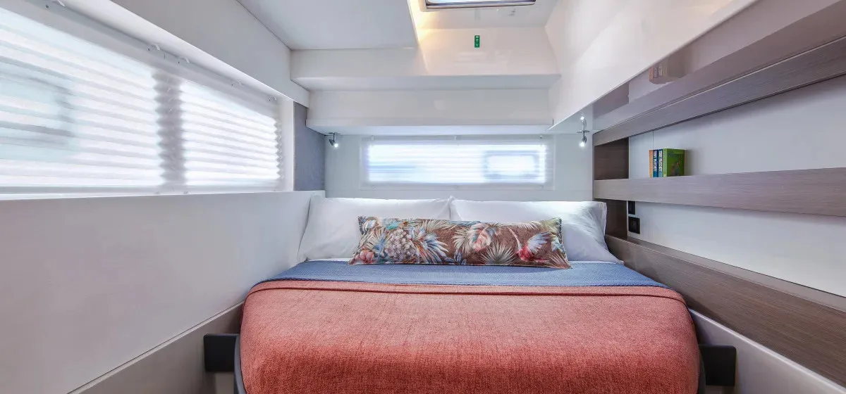 Cabin on Moorings 4200/3/3 Exclusive, a Leopard 42 catamaran at Nassau, Bahamas