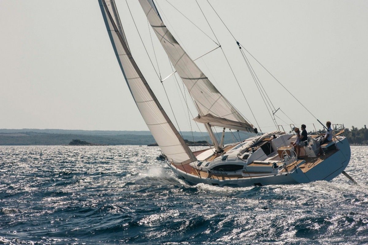 Exterior view of Friends, a Elan Impression 50 sailboat at Grad Pula, Croatia