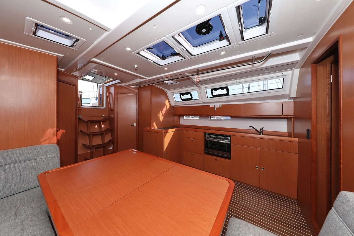 Salon of Summer Jazz, a Bavaria Cruiser 46 sailboat at Grad Biograd na Moru, Croatia
