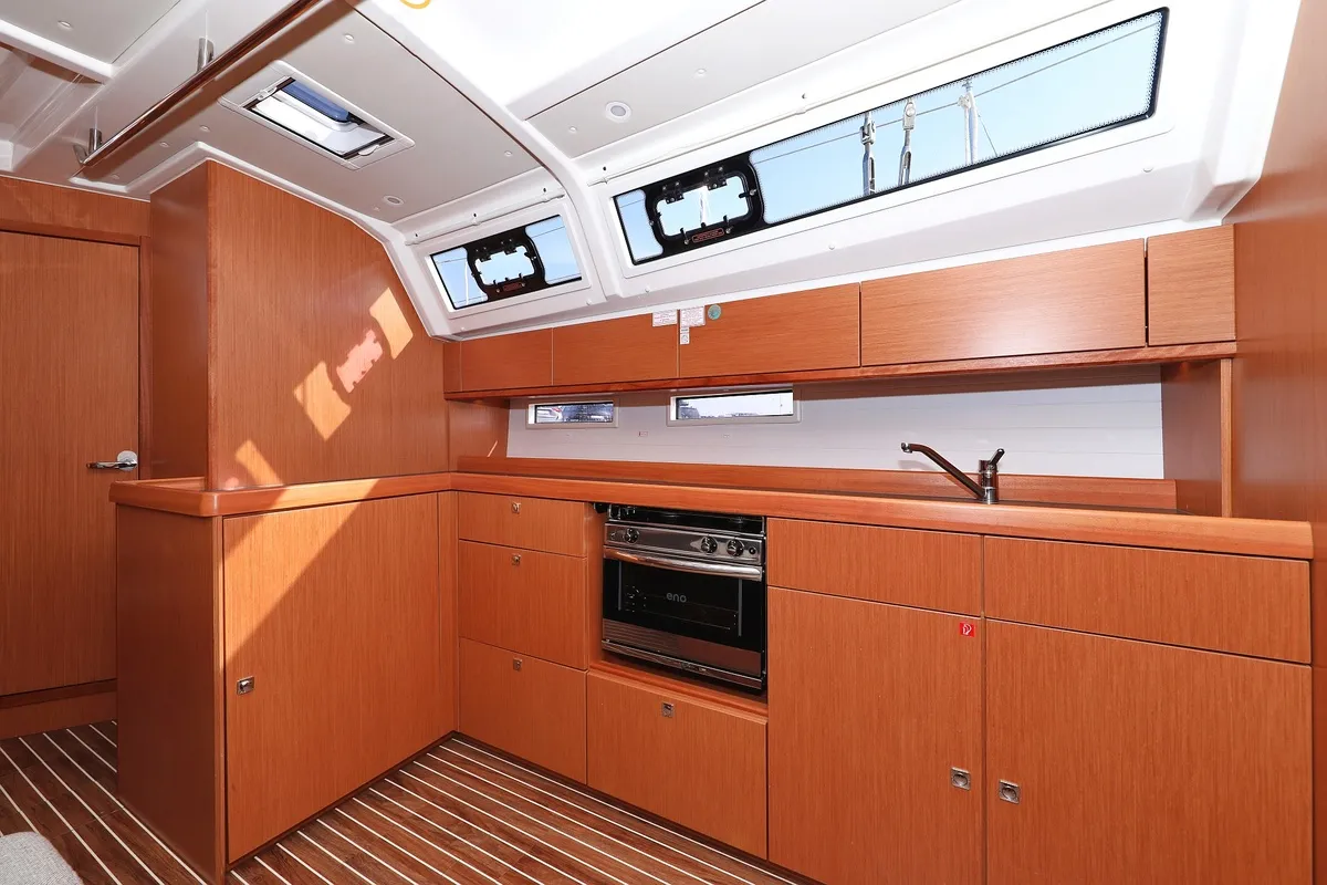 Galley of Summer Jazz, a Bavaria Cruiser 46 sailboat at Grad Biograd na Moru, Croatia
