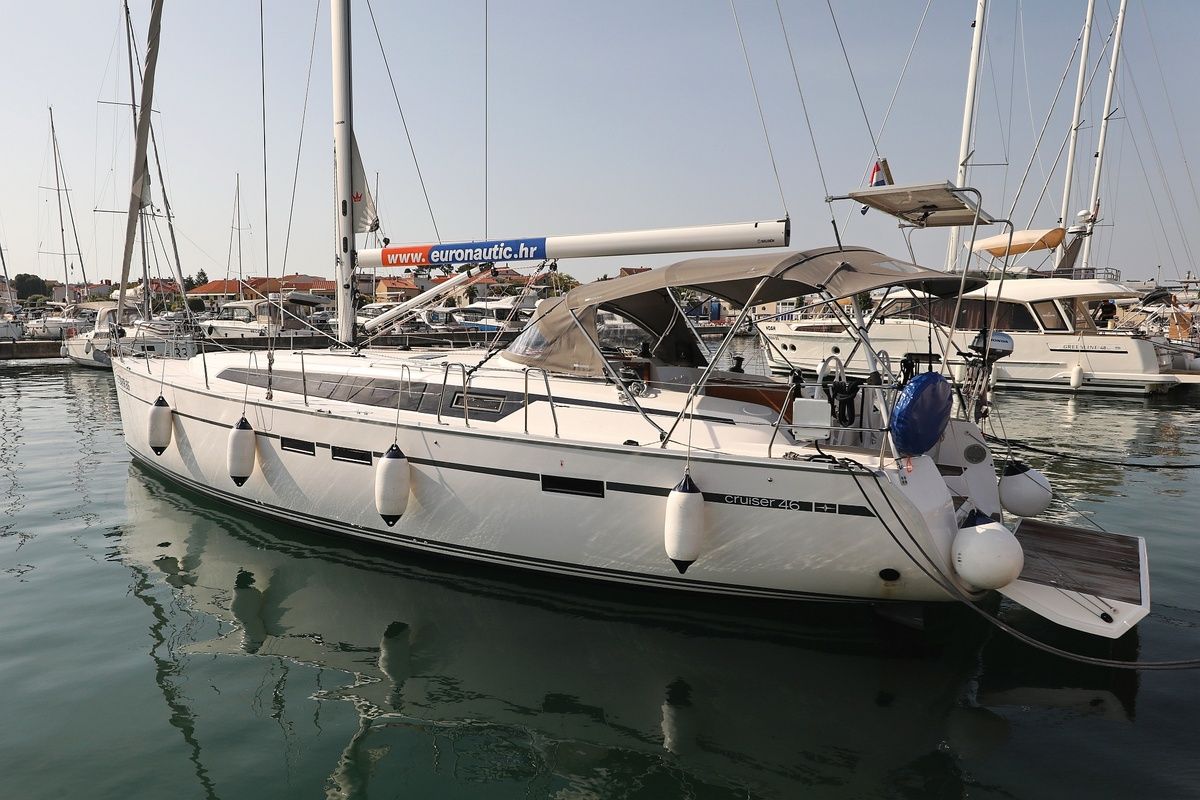 Exterior view of Summer Jazz, a Bavaria Cruiser 46 sailboat at Grad Biograd na Moru, Croatia