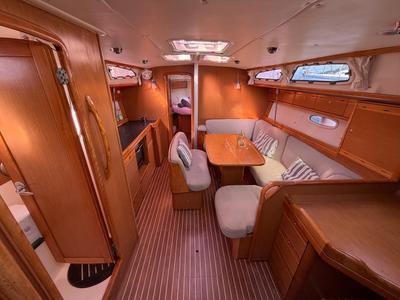 Salon of BUNNY GIRL, a Bavaria Cruiser 40 sailboat at Municipal Unit of Ellomenos, Greece