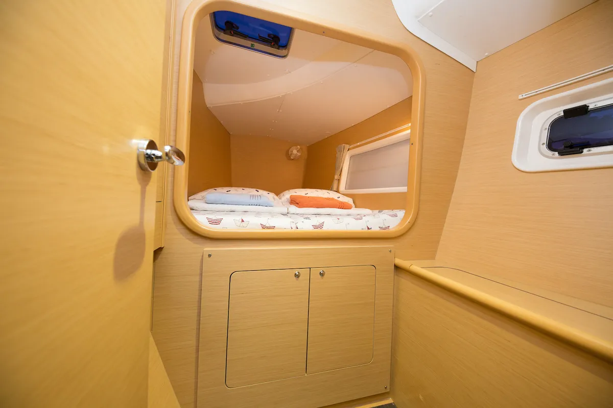 Cabin on Suncity 1, a Lagoon 380 catamaran at Fethiye, Turkey