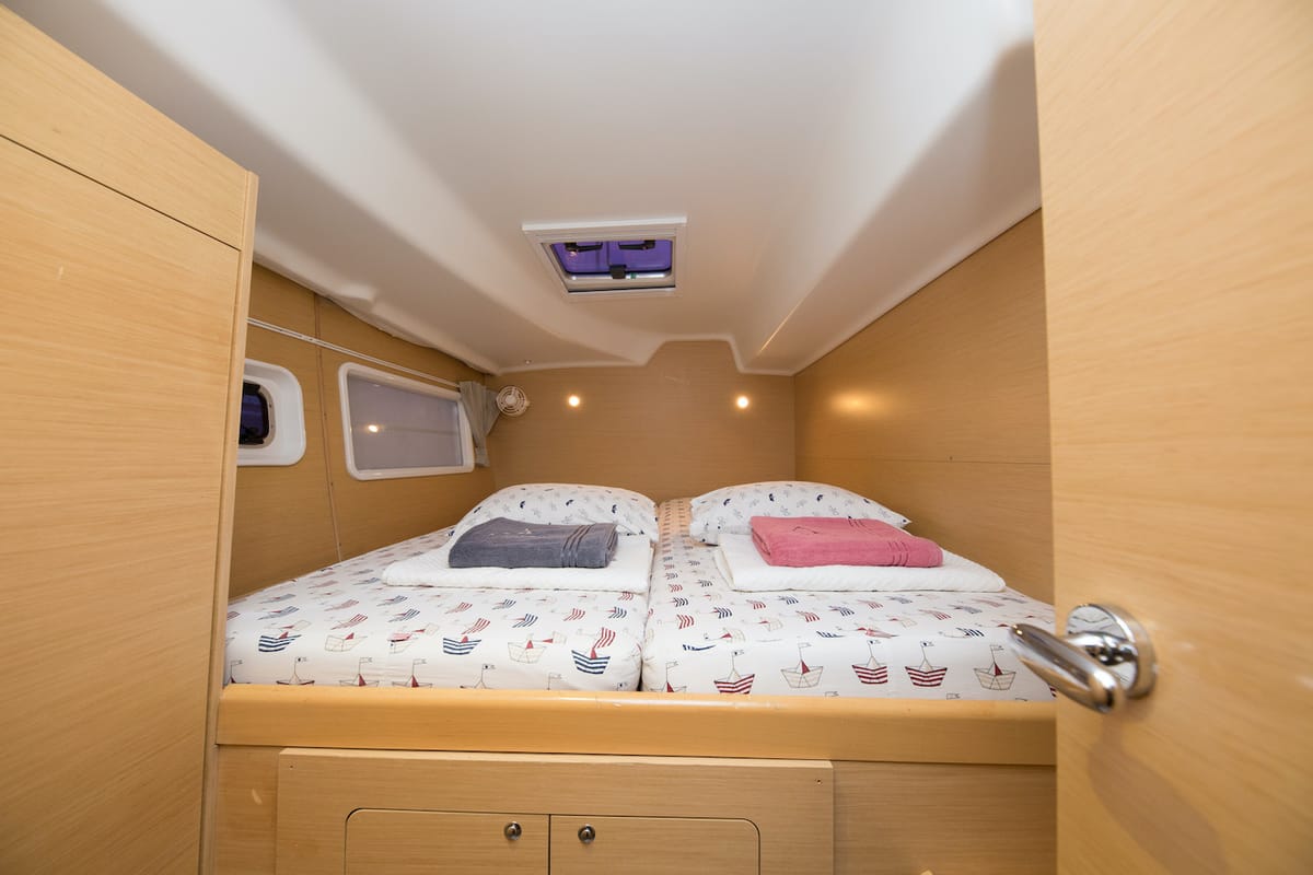 Cabin on Suncity 1, a Lagoon 380 catamaran at Fethiye, Turkey