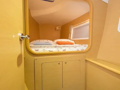 Cabin on Suncity 1, a Lagoon 380 catamaran at Fethiye, Turkey