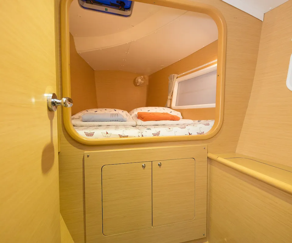 Cabin on Suncity 1, a Lagoon 380 catamaran at Fethiye, Turkey