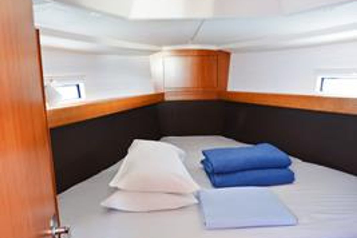 Cabin on Kedi, a Bavaria Cruiser 37 sailboat at Fethiye, Turkey