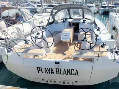 Cockpit of Playa Blanca, a Bavaria C42 sailboat at Palma de Mallorca, Spain