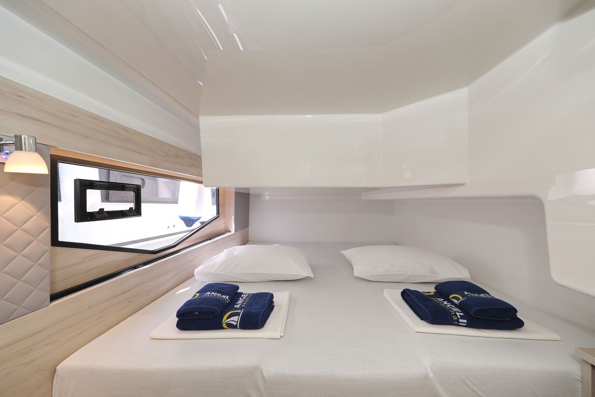 Cabin on Time Out, a Cobra Yachts Seamaster 45 yacht at Općina Sukošan, Croatia