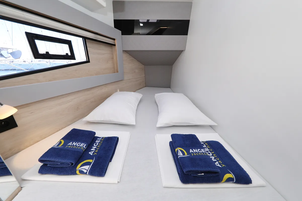Cabin on Time Out, a Cobra Yachts Seamaster 45 yacht at Općina Sukošan, Croatia