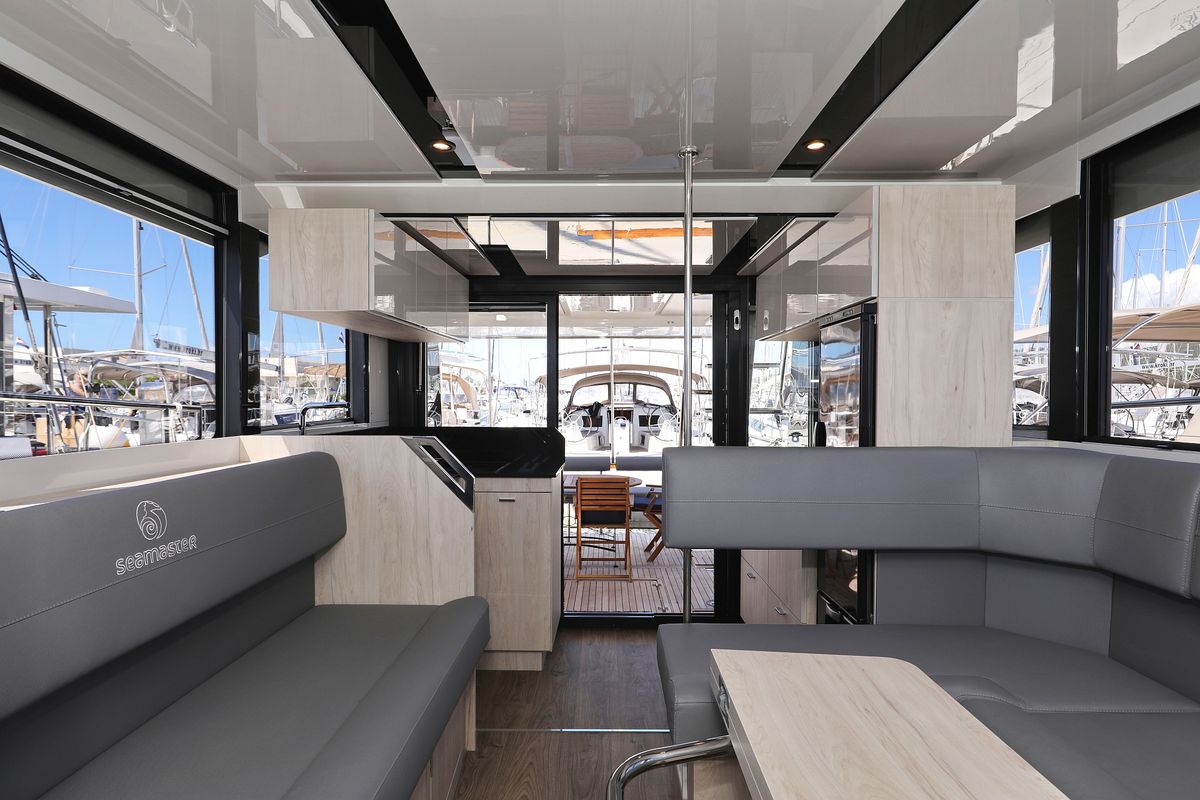 Salon of Time Out, a Cobra Yachts Seamaster 45 yacht at Općina Sukošan, Croatia
