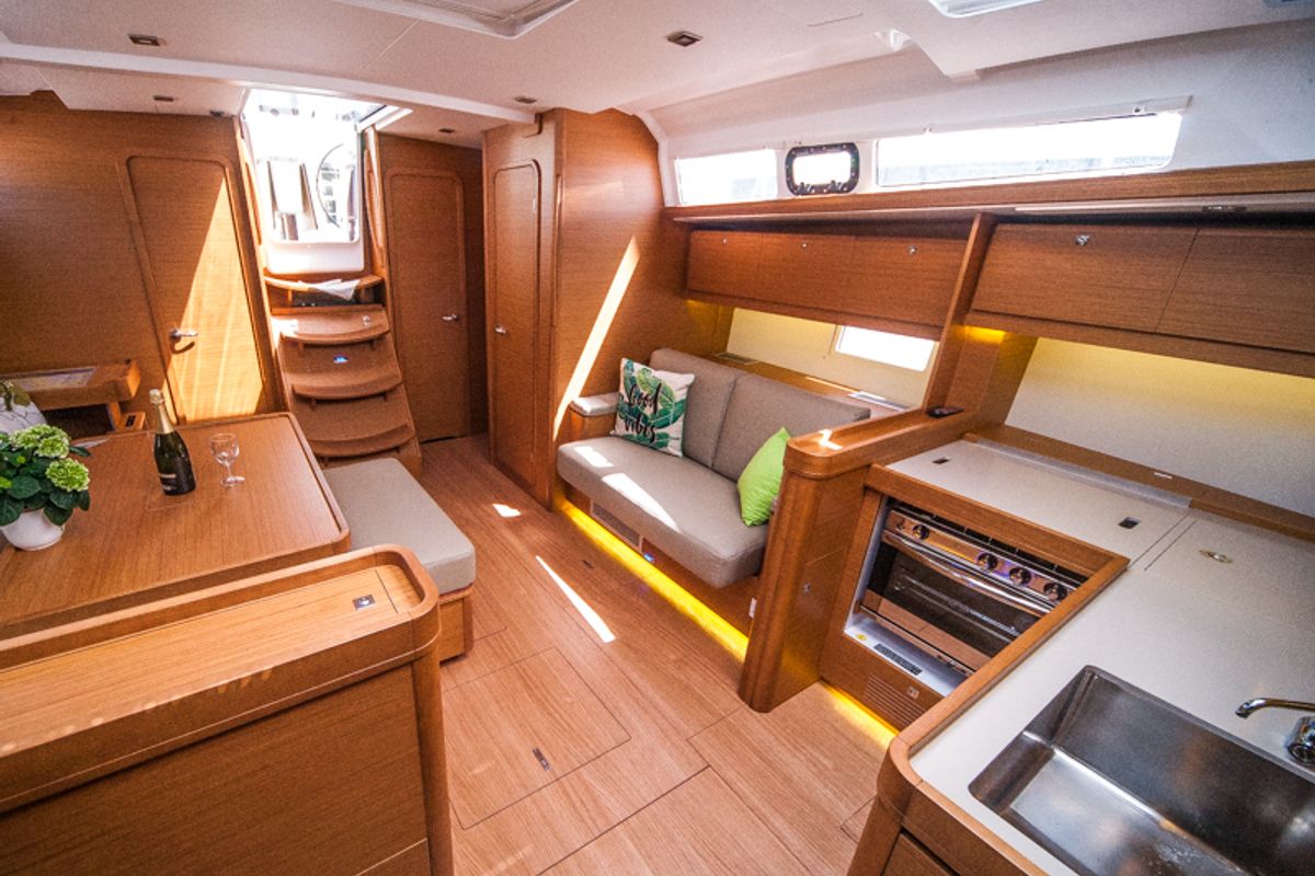 Salon of MALIN (owner version, new sails 2024., air condition, generator), a Dufour 460 Grand Large sailboat at Primošten, C…