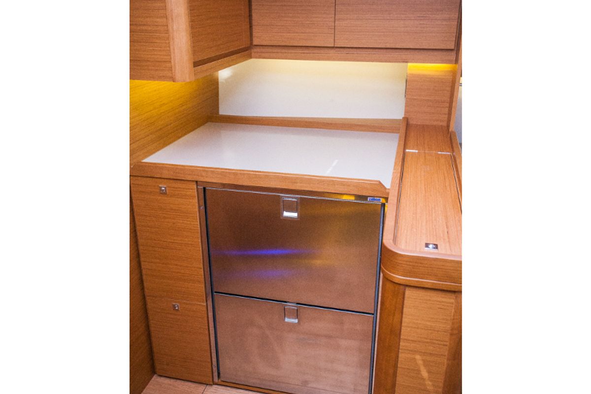 Galley of MALIN (owner version, new sails 2024., air condition, generator), a Dufour 460 Grand Large sailboat at Primošten,…