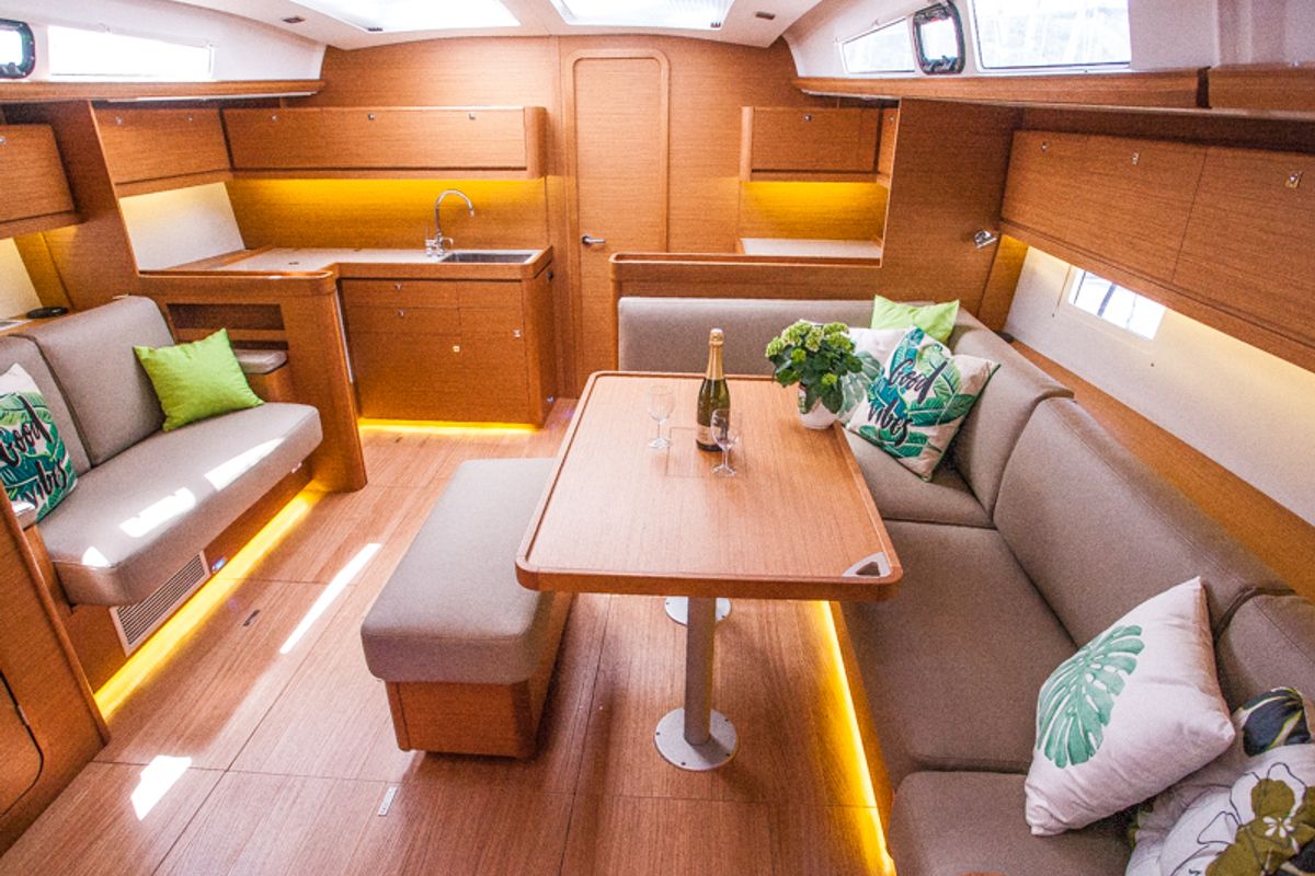 Salon of MALIN (owner version, new sails 2024., air condition, generator), a Dufour 460 Grand Large sailboat at Primošten, C…