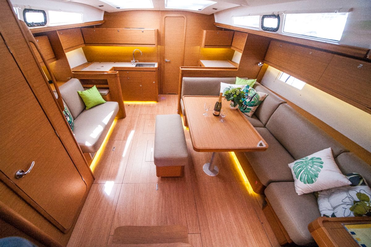 Salon of MALIN (owner version, new sails 2024., air condition, generator), a Dufour 460 Grand Large sailboat at Primošten, C…