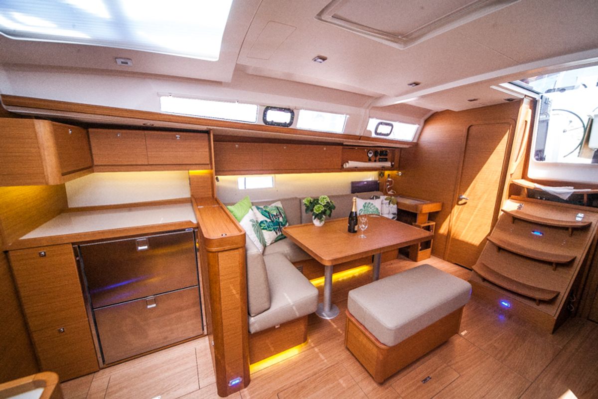 Salon of MALIN (owner version, new sails 2024., air condition, generator), a Dufour 460 Grand Large sailboat at Primošten, C…