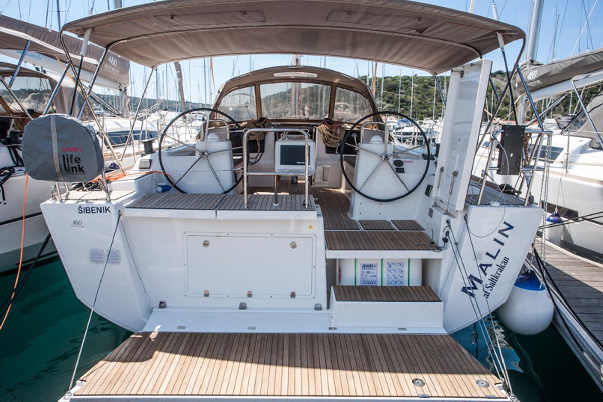 Deck of MALIN (owner version, new sails 2024., air condition, generator), a Dufour 460 Grand Large sailboat at Primošten, Cr…