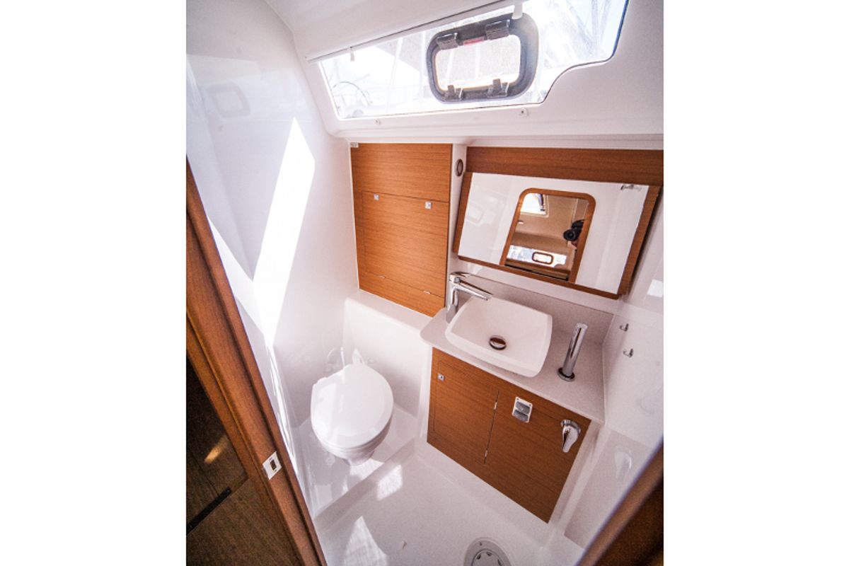 Head on MALIN (owner version, new sails 2024., air condition, generator), a Dufour 460 Grand Large sailboat at Primošten, Cr…