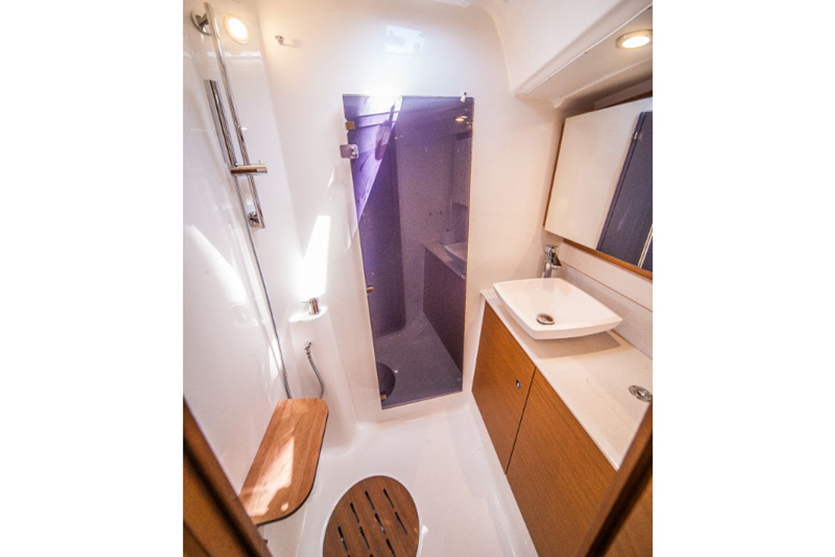 Head on MALIN (owner version, new sails 2024., air condition, generator), a Dufour 460 Grand Large sailboat at Primošten, Cr…