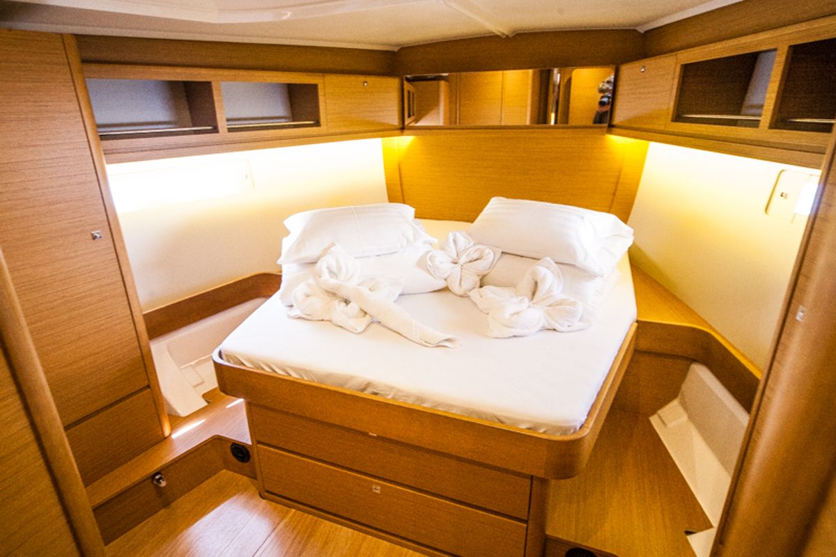 Cabin on MALIN (owner version, new sails 2024., air condition, generator), a Dufour 460 Grand Large sailboat at Primošten, C…