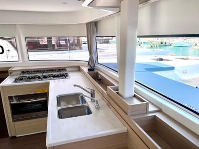 Galley of Buongiorno Principessa, a Lagoon 43 catamaran at Salerno, Italy
