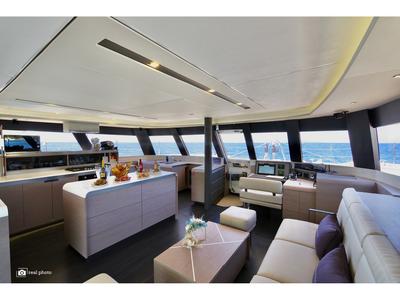 Salon of Maurice - Luxury Catamaran, A/C, Generator, Water maker, a Fountaine Pajot Samana 59 catamaran at Cannigione, Italy