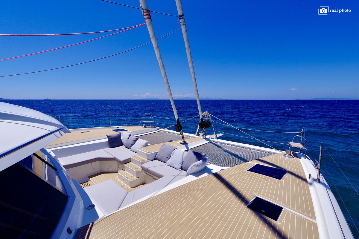 Deck of Maurice - Luxury Catamaran, A/C, Generator, Water maker, a Fountaine Pajot Samana 59 catamaran at Cannigione, Italy
