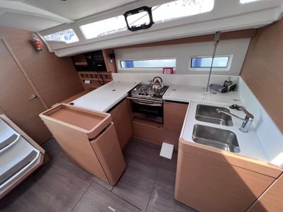 Galley of Elisabeth II, a Jeanneau Sun Odyssey 440 sailboat at Volos Municipality, Greece