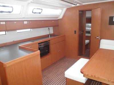 Galley of Giulia, a Bavaria 46 Cruiser sailboat at Milazzo, Italy