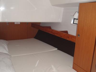 Cabin on Giulia, a Bavaria 46 Cruiser sailboat at Milazzo, Italy