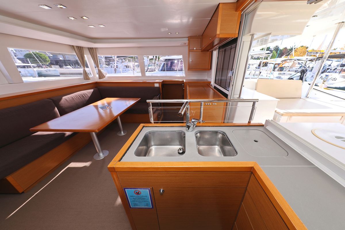 Dorka V, a Lagoon 450 catamaran at Grad Vodice, Croatia