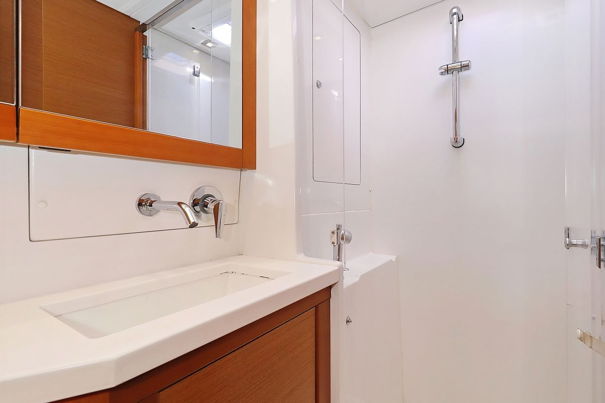 Galley of Dorka V, a Lagoon 450 catamaran at Grad Vodice, Croatia