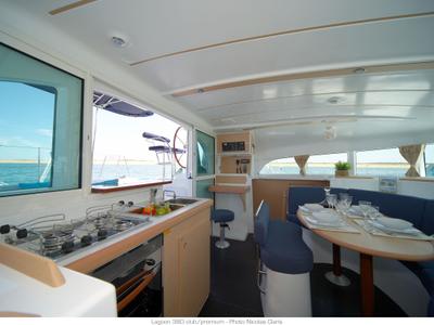 Galley of Naos, a Lagoon 380 catamaran at Olbia, Italy