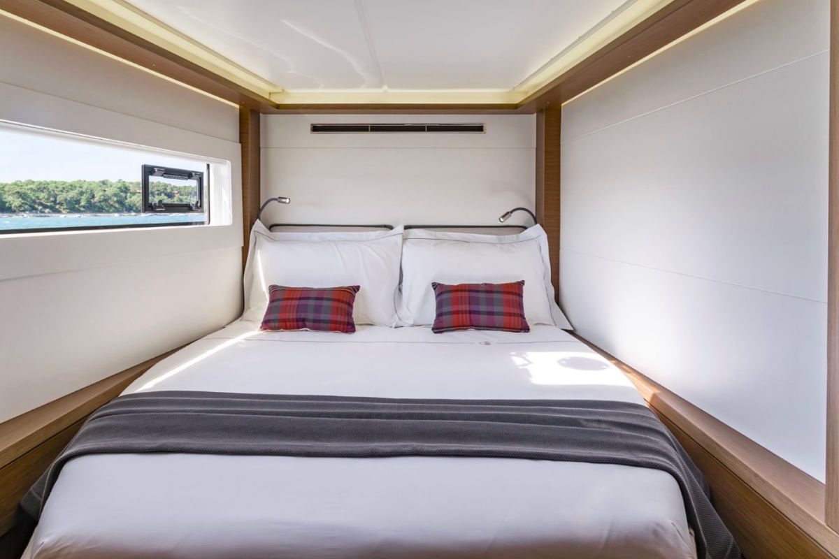 Cabin on Vuk, a Lagoon 46 catamaran at Seget Donji, Croatia