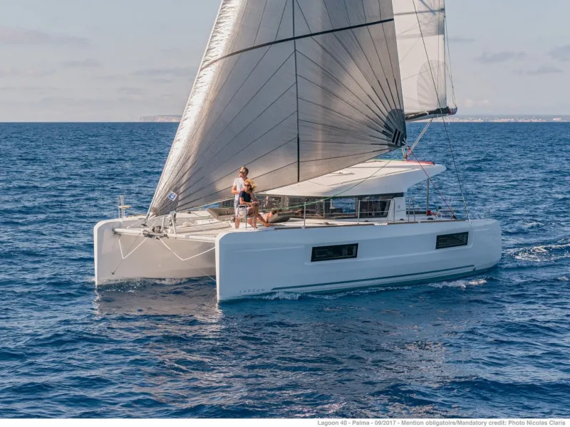 L'Avventura, a Lagoon Lagoon 40 catamaran at Athens, Greece