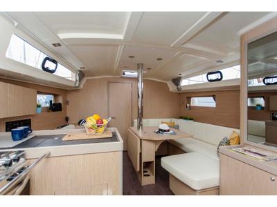 Salon of Free, a Beneteau Oceanis 41.1 sailboat at Municipal Unit of Lefkada, Greece