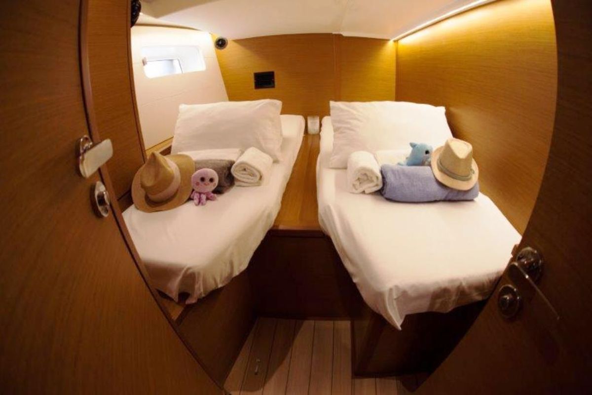 Cabin on Pelagic Sail, a Jeanneau 54 sailboat at Municipal Unit of Ellomenos, Greece