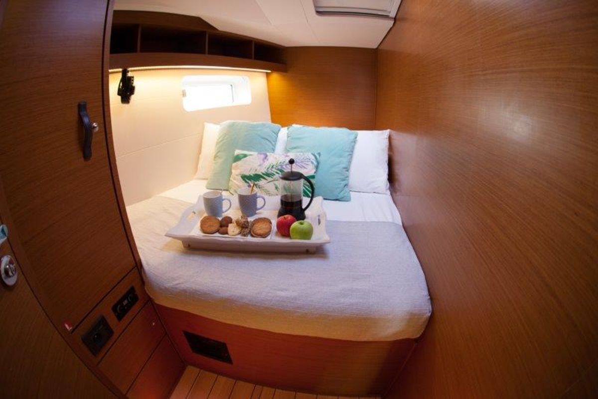 Cabin on Pelagic Sail, a Jeanneau 54 sailboat at Municipal Unit of Ellomenos, Greece