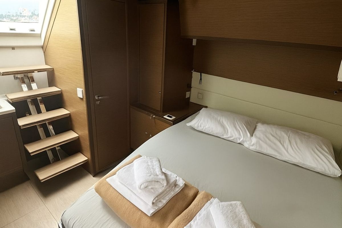 Cabin on Orion Star, a Lagoon 52 catamaran at Volos Municipality, Greece
