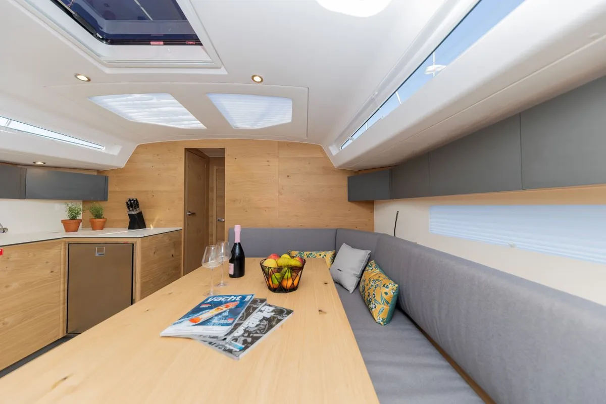 Galley of Amaretto, a Elan Impression 45 sailboat at Zadar, Croatia