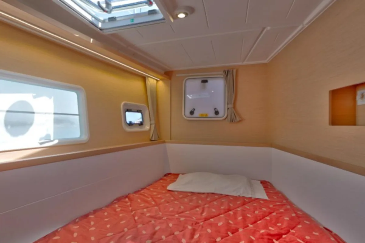 Cabin on Armonia, a Lagoon 400 S2 catamaran at Municipal Unit of Palairos, Greece