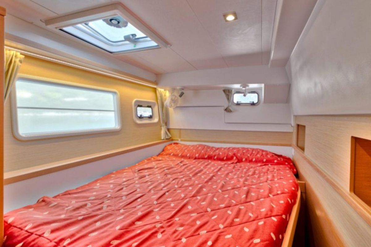 Cabin on Armonia, a Lagoon 400 S2 catamaran at Municipal Unit of Palairos, Greece