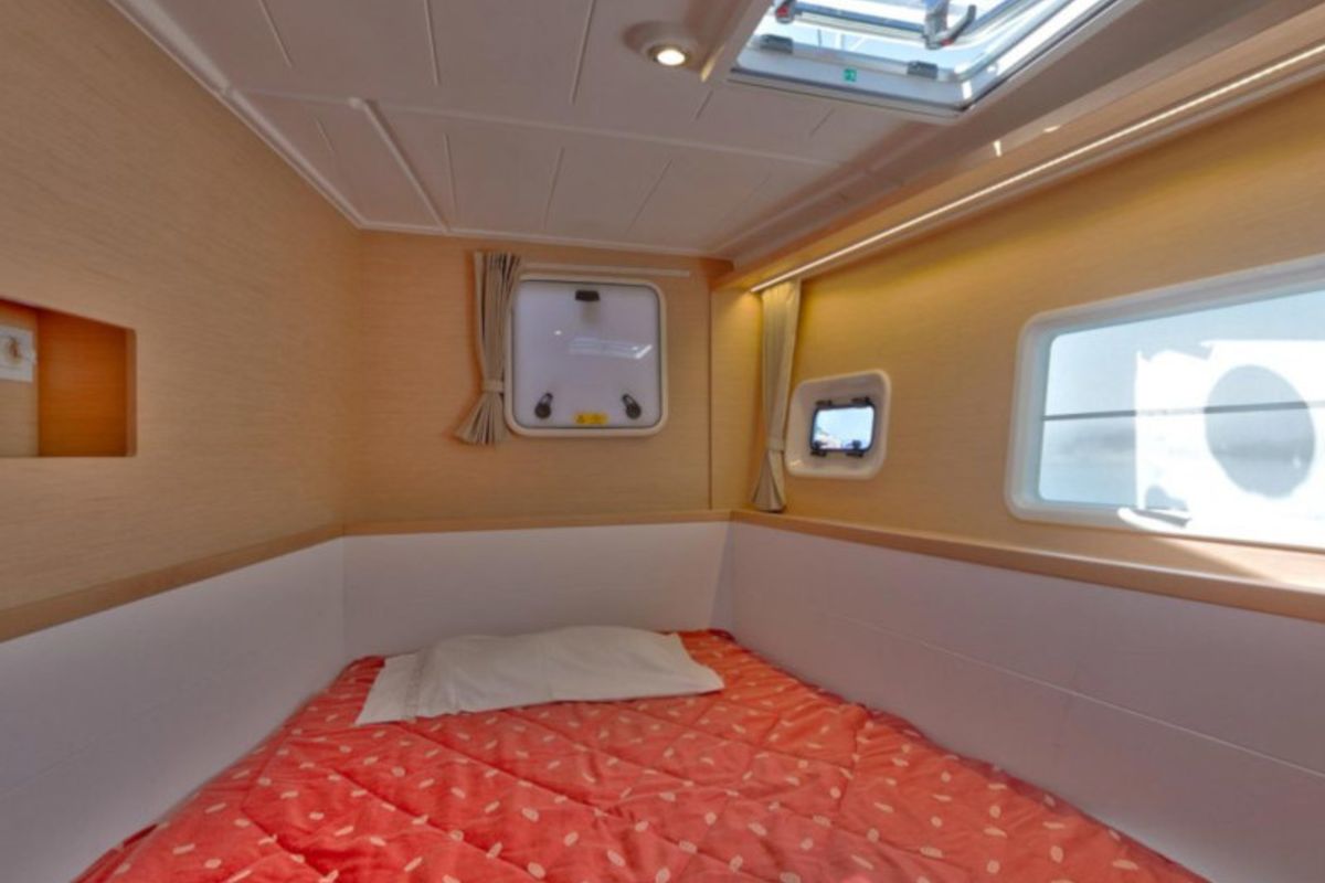 Cabin on Armonia, a Lagoon 400 S2 catamaran at Municipal Unit of Palairos, Greece