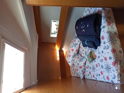 Cabin on Adamastos, a Jeanneau Sun Odyssey 490 sailboat at Preveza, Greece