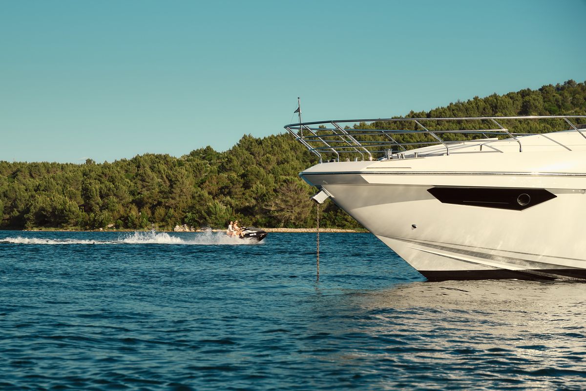 Alyss, a Azimut 72 yacht at Skradin, Croatia