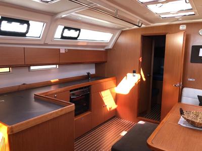 Galley of Orsalia, a Bavaria Cruiser 46 sailboat at Preveza, Greece