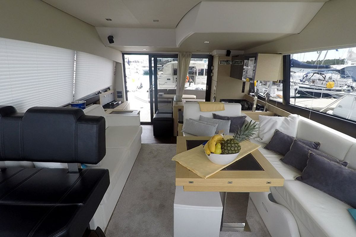 Salon of Serendipity I, a Prestige 500 motorboat at Grad Šibenik, Croatia
