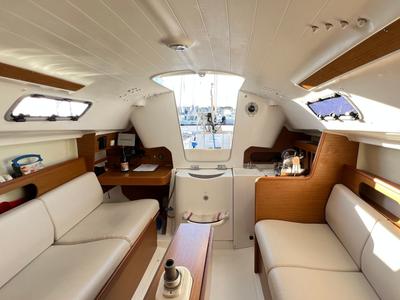Salon of Marlem, a Beneteau First 25 S sailboat at Port Navalo, France