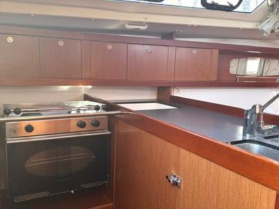 Galley of Finia, a Beneteau Oceanis 34 sailboat at Grad Opatija, Croatia